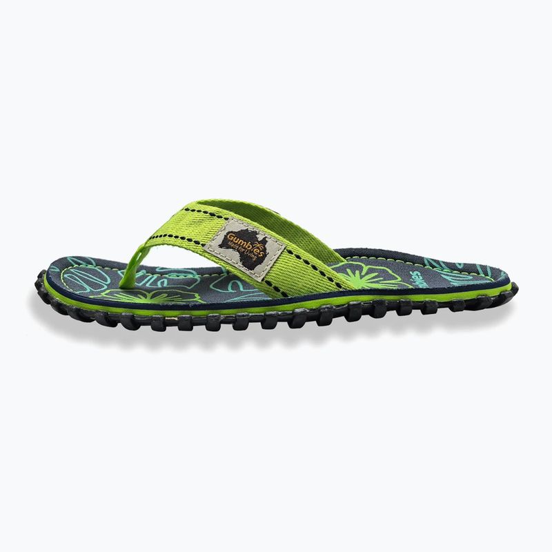 Žabky Gumbies Islander lime hibiscus 2