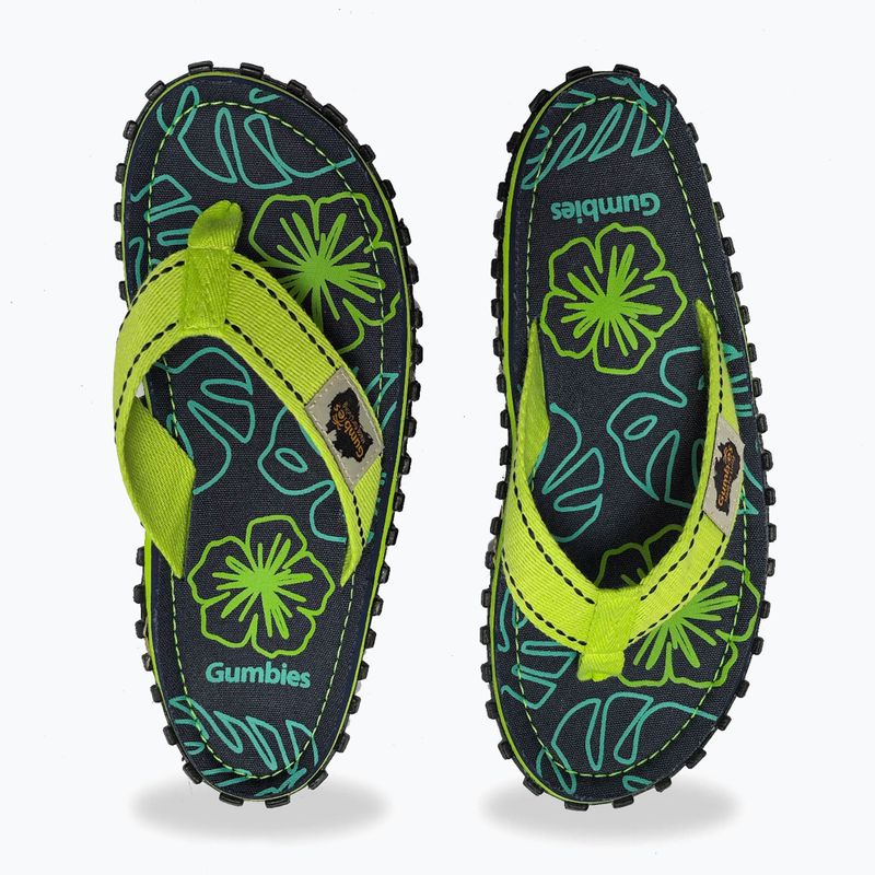 Žabky Gumbies Islander lime hibiscus 4