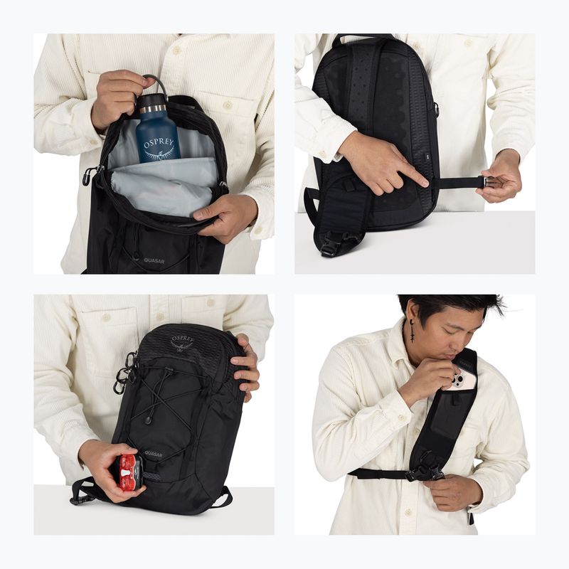 Mestský batoh na jedno rameno Osprey Quasar Sling 6 l black 13