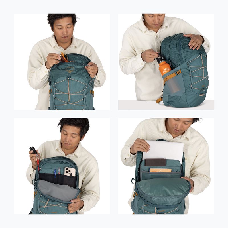 Mestský batoh Osprey Quasar 26 l blue heather 13