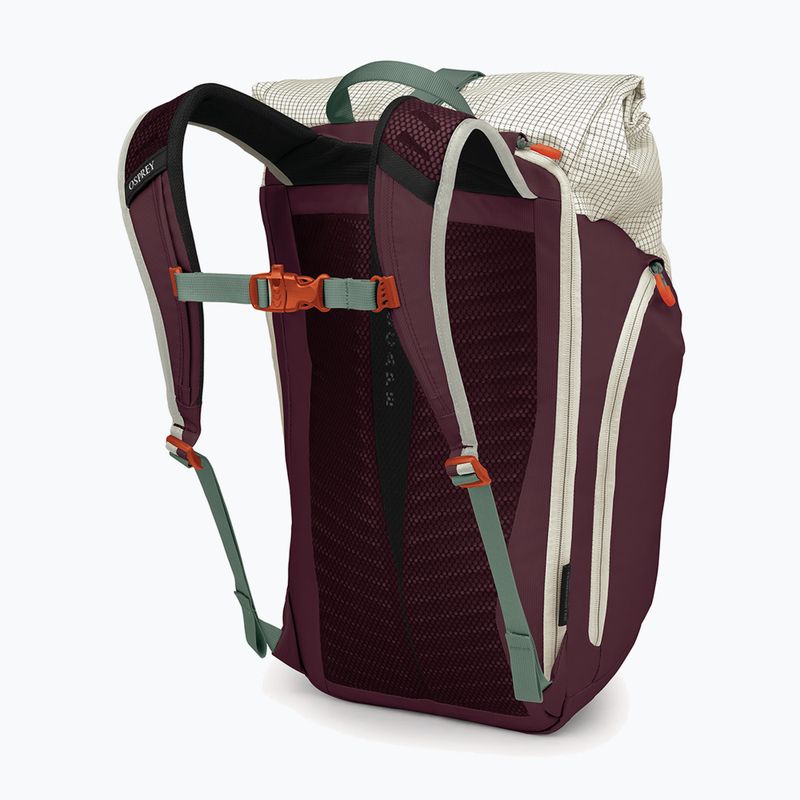 Mestský batoh Osprey Transporter Roll Top 30 l mystery white/moody burgundy 3