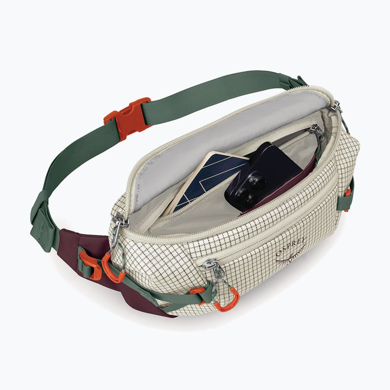 Ľadvinka Osprey Transporter Waist Pack 3 l mystery white/moody burgundy 4