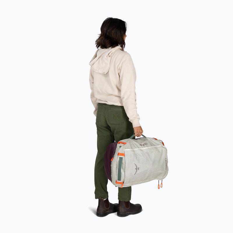 Cestovná taška Osprey Transporter Duffel 40 l mystery white/moody burgundy 5