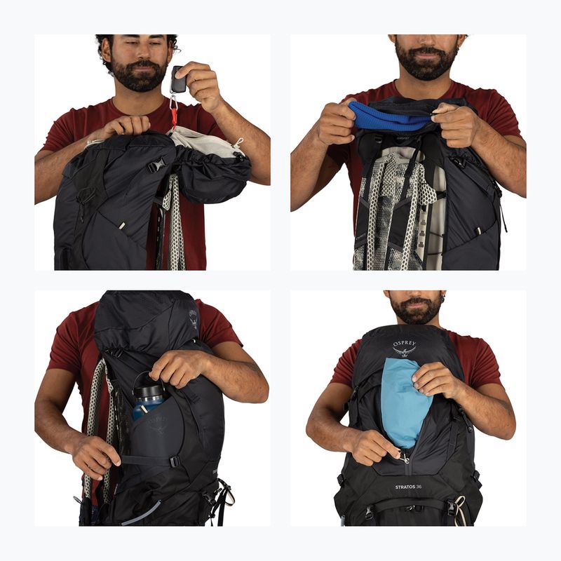 Pánsky turistický batoh Osprey Stratos 36 l raven black 14