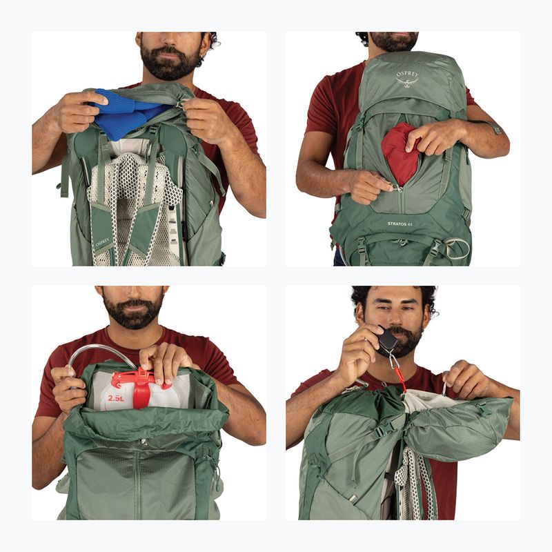 Pánsky turistický batoh Osprey Stratos 44 l pine leaf 14