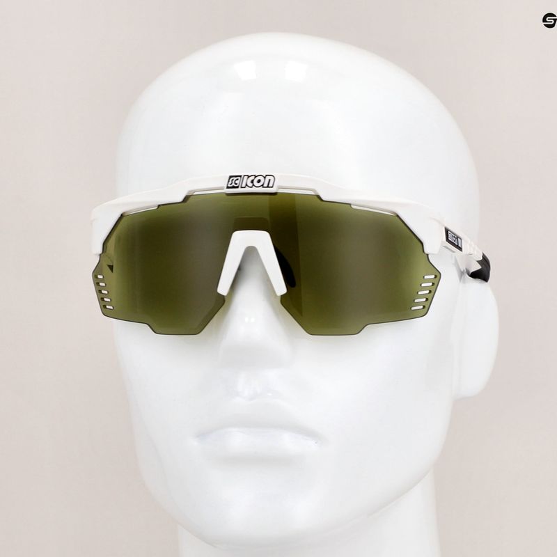 SCICON Aeroshade Kunken white gloss/scnpp green trailové cyklistické okuliare EY31150800 8