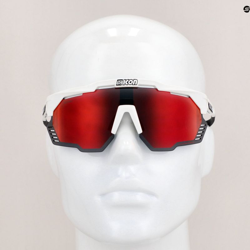 SCICON Aeroshade Kunken white gloss/scnpp multimirror red cyklistické okuliare EY31060800 9