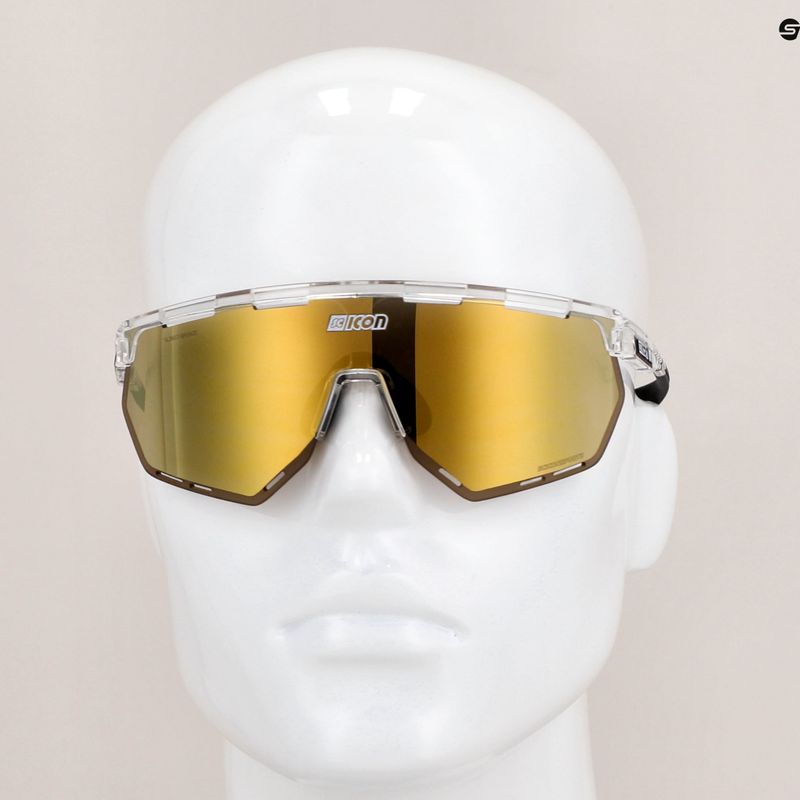 Cyklistické okuliare SCICON Aerowing Crystal Gloss/Scnpp Multimirror Bronze 9