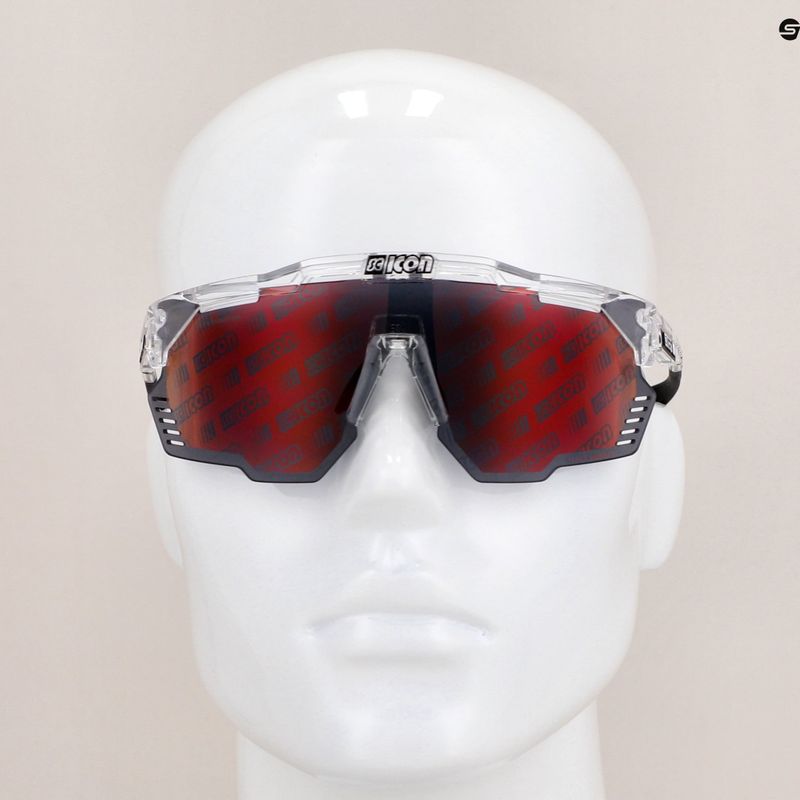 SCICON Aeroshade Kunken crystal gloss/scnpp monogram multimirror red cyklistické okuliare EY31130700 9