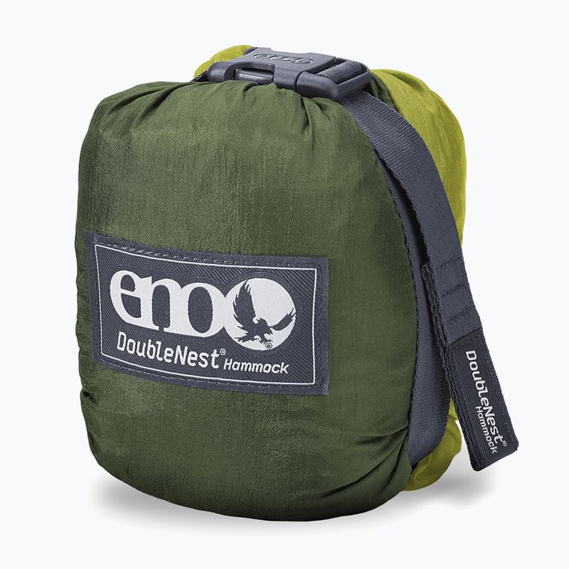 Turistická hamaka ENO DoubleNest olive / melón 4