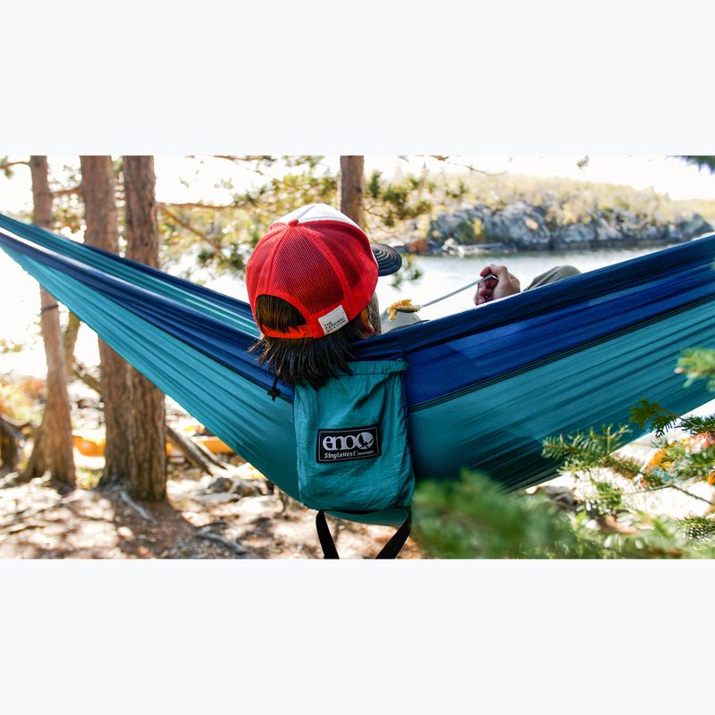 Turistická hamaka ENO SingleNest seafoam / navy 7