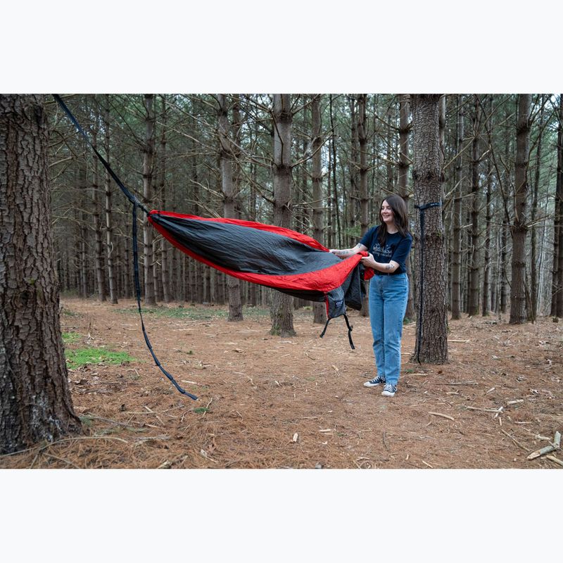 Turistická hojdacia sieť ENO Single Nest charcoal/red 4