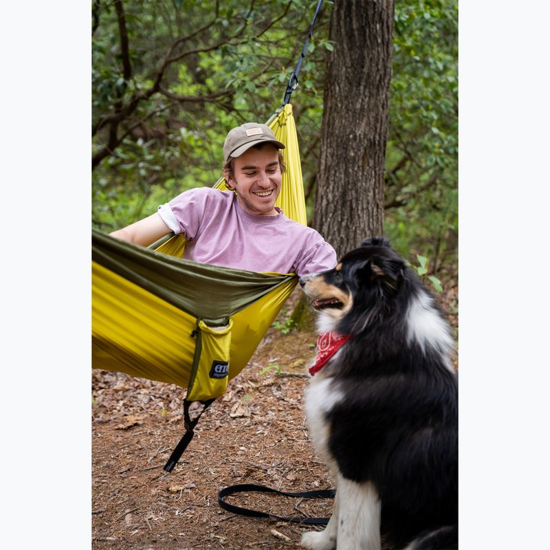 Turistická hojdacia sieť ENO Single Nest melon/olive 5