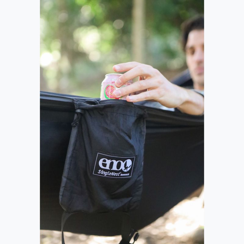 Turistická hamaka ENO SingleNest black / charcoal 7
