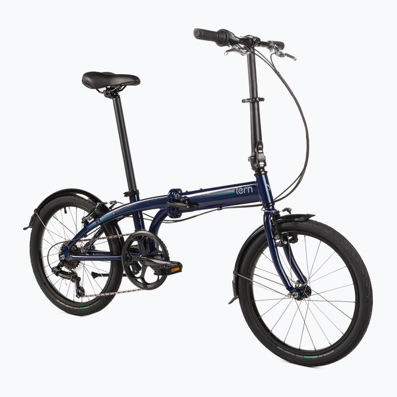 Skladací mestský bicykel Tern LINK B7 navy blue 2