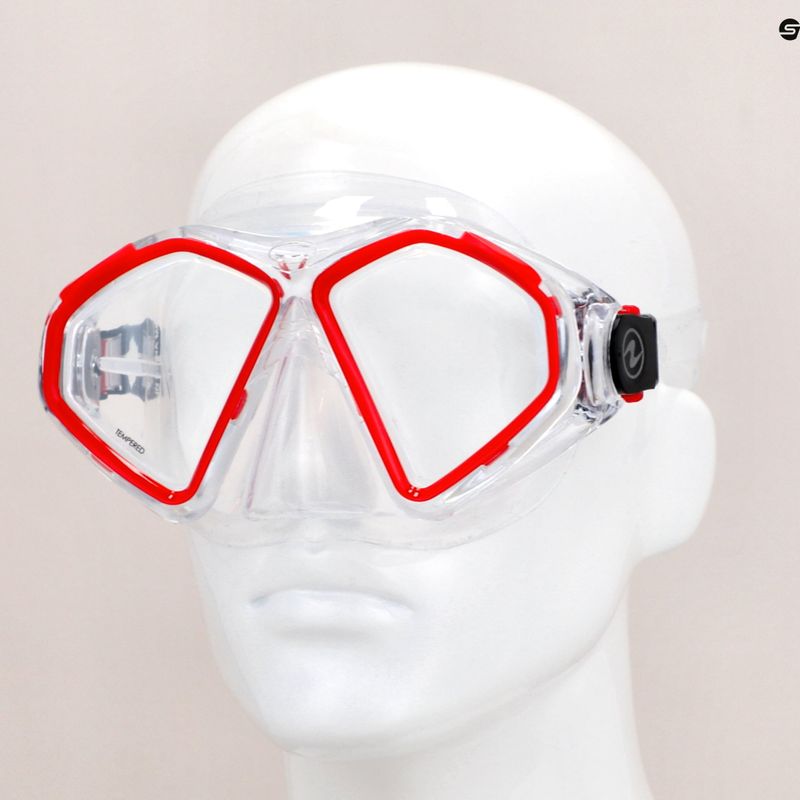 Potápačská maska Aqualung Hawkeye transparentná/červená MS5570006 8