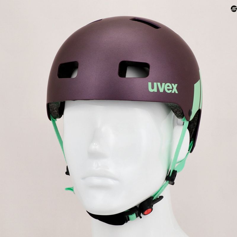 Detská cyklistická prilba UVEX Kid 3 CC fialová/zelená 41/4/972/18/15 13