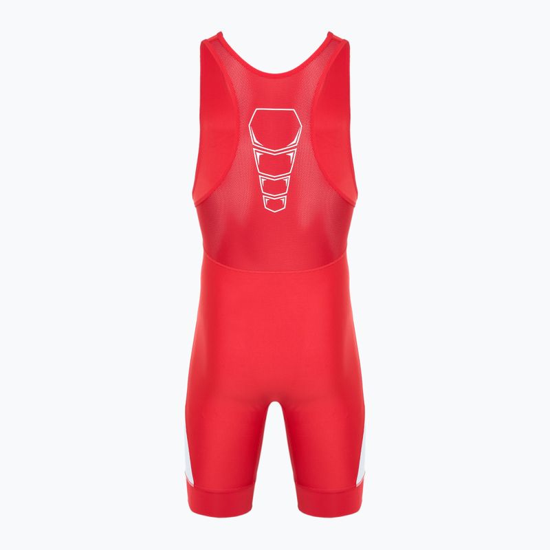 Pánska kombinéza Nike Grappler Elite Singlet scarlet/white 2