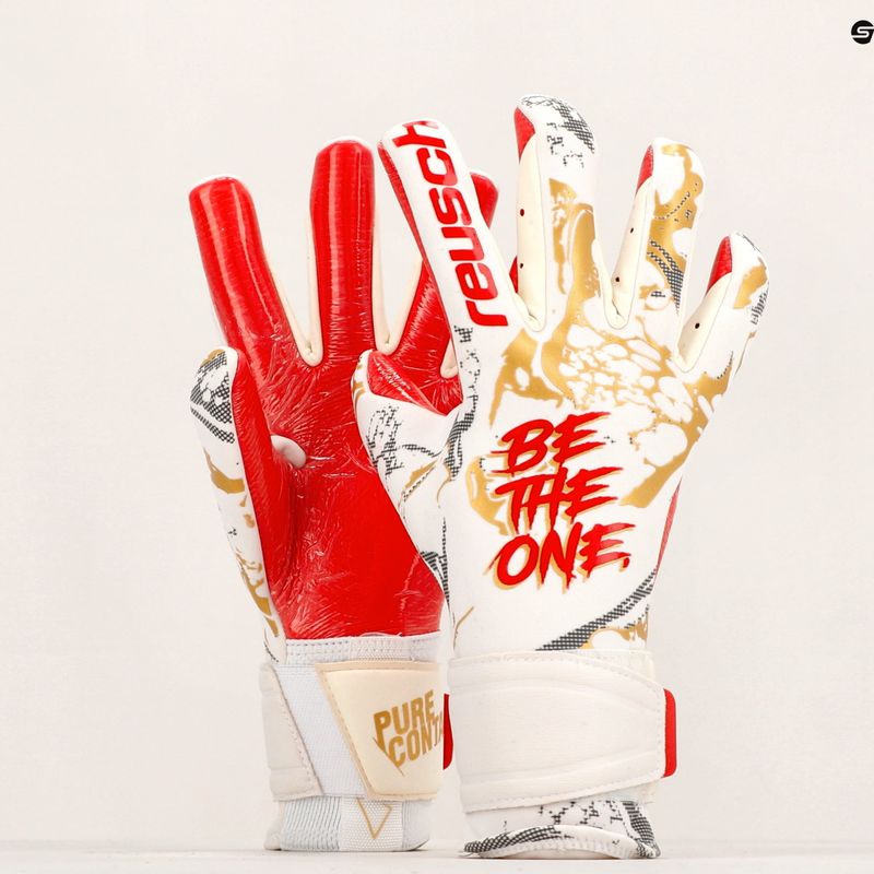Brankárske rukavice Reusch Pure Contact Gold X GluePrint biele 5370075-1011 9