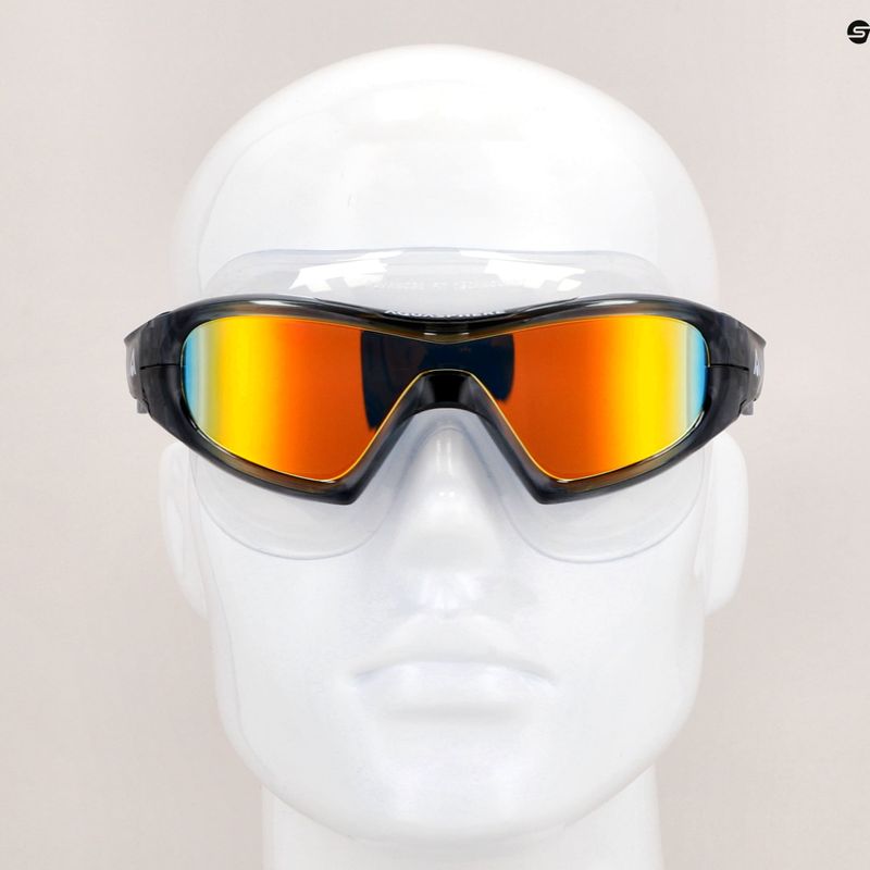 Plavecká maska Aquasphere Vista Pro tmavo šedá/čierna/zrkadlovo oranžová titanová MS5591201LMO 8