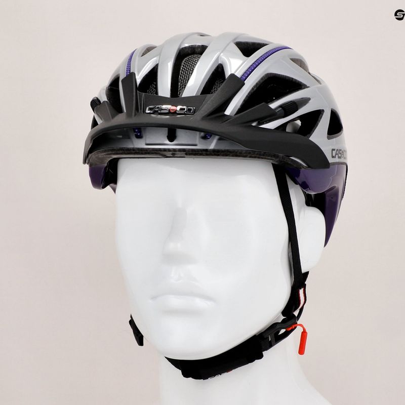 Dámska cyklistická prilba CASCO Activ 2 strieborná 04.0872 9