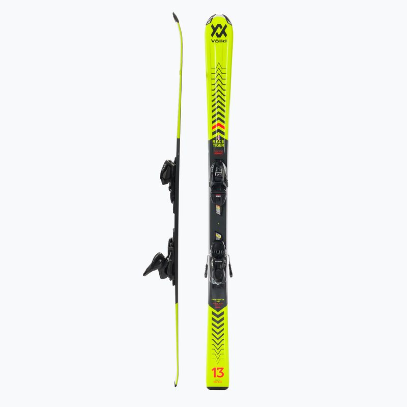 Detské zjazdové lyže Völkl RACETIGER Junior + 7.0 VMotion Jr. žltá 120465/6262T1.VA 2