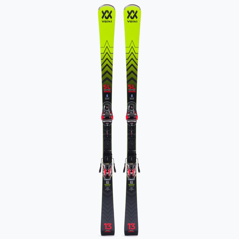 Völkl RACETIGER SL MASTER + XComp 16 GW Master zjazdové lyže black/yellow 121021