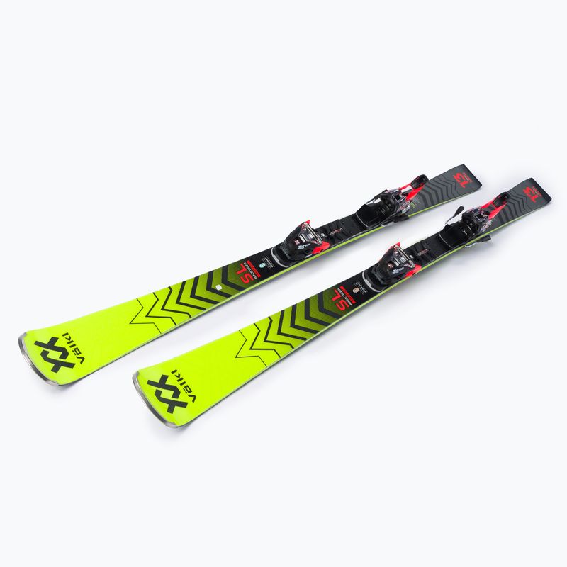 Völkl RACETIGER SL MASTER + XComp 16 GW Master zjazdové lyže black/yellow 121021 4