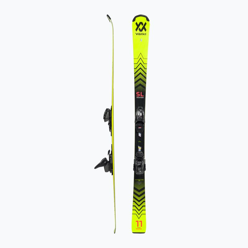 Detské zjazdové lyže Völkl Racetiger JR Pro+7. VMotion JR yellow/black 122467/6262T1.VA 2