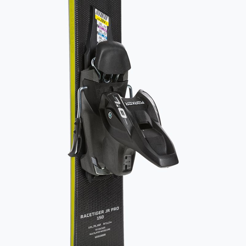 Detské zjazdové lyže Völkl Racetiger Junior Pro + 7.0 VMotion Jr flo yellow/black 5