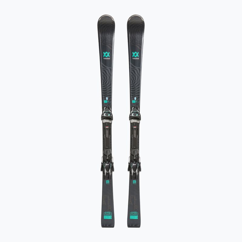 Dámske zjazdové lyže Völkl Flair SC Carbon + vMotion 11 ALU GW black/teal/silver