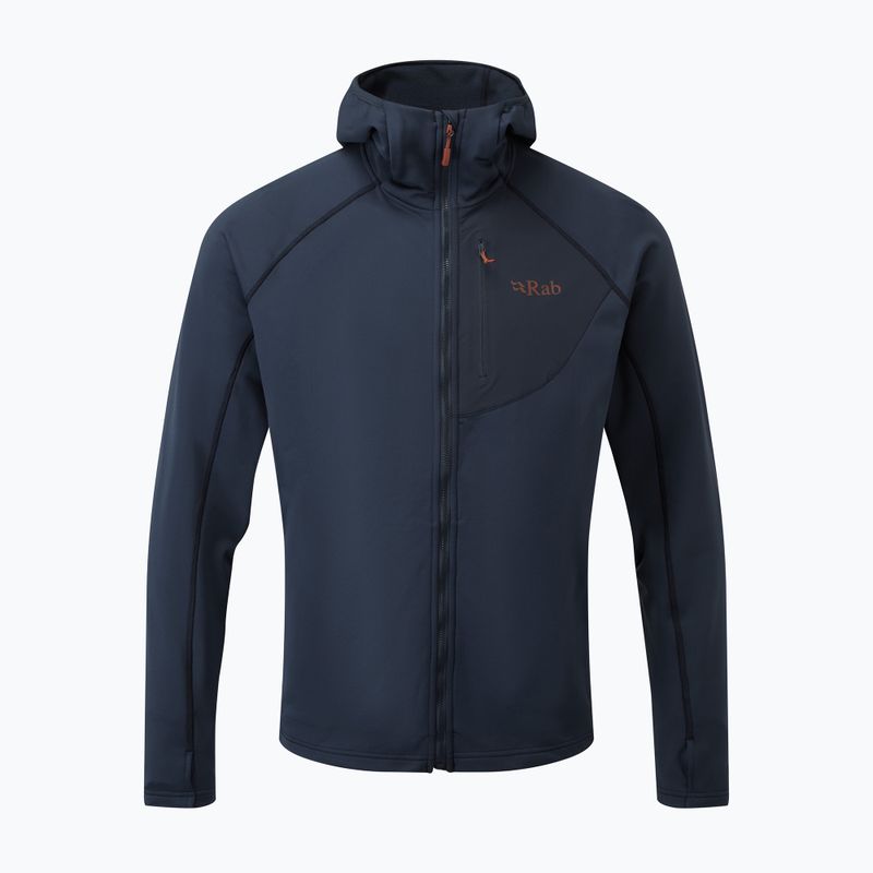 Pánska fleecová mikina Rab Superflux Hoody modrá QFE-89-DI