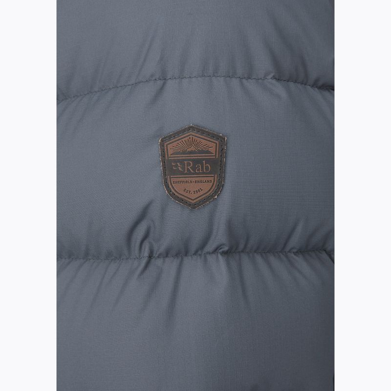 Dámsky páperový kabát Rab Deep Cover Parka steel 6