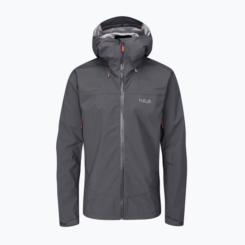 Rab Downpour Plus 2.0 pánska bunda do dažďa sivá QWG-78-GRH-SML 2