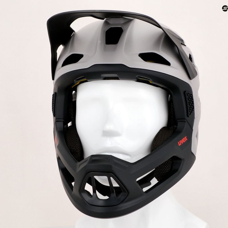 Cyklistická prilba UVEX Revolt MIPS šedo-červená 41/0/063/04/15 14