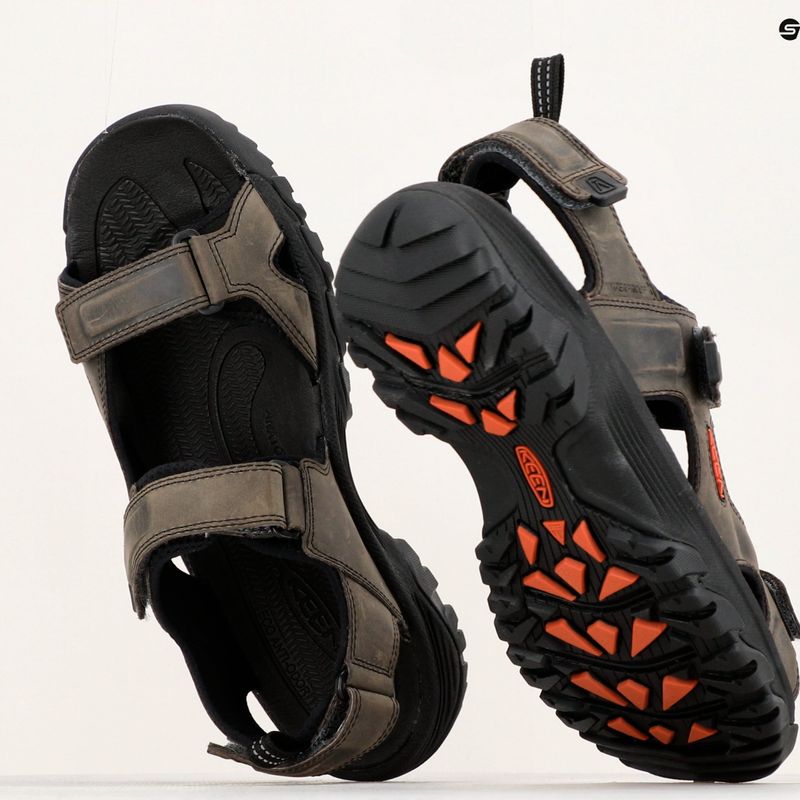 Keen Targhee III Open Toe sivé pánske trekingové sandále 122424 15