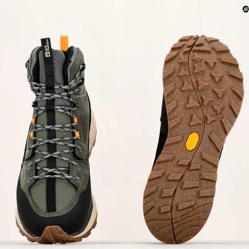 Jack Wolfskin pánske trekové topánky Terraquest Texapore Mid green 4056381_4143_075 11