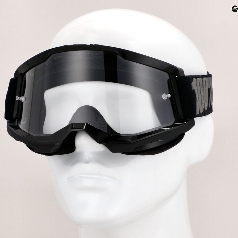 Pánske cyklistické okuliare 100% Strata 2 black/clear 50027-00001 7