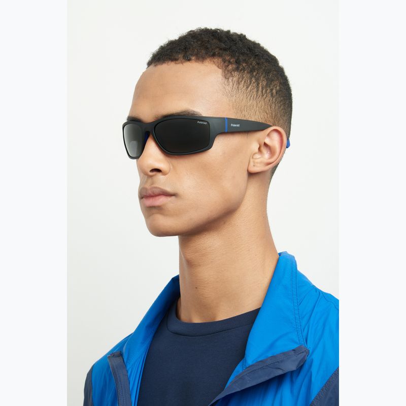 Pánske slnečné okuliare Polaroid PLD 2135/S matte black blue/grey polarized 6