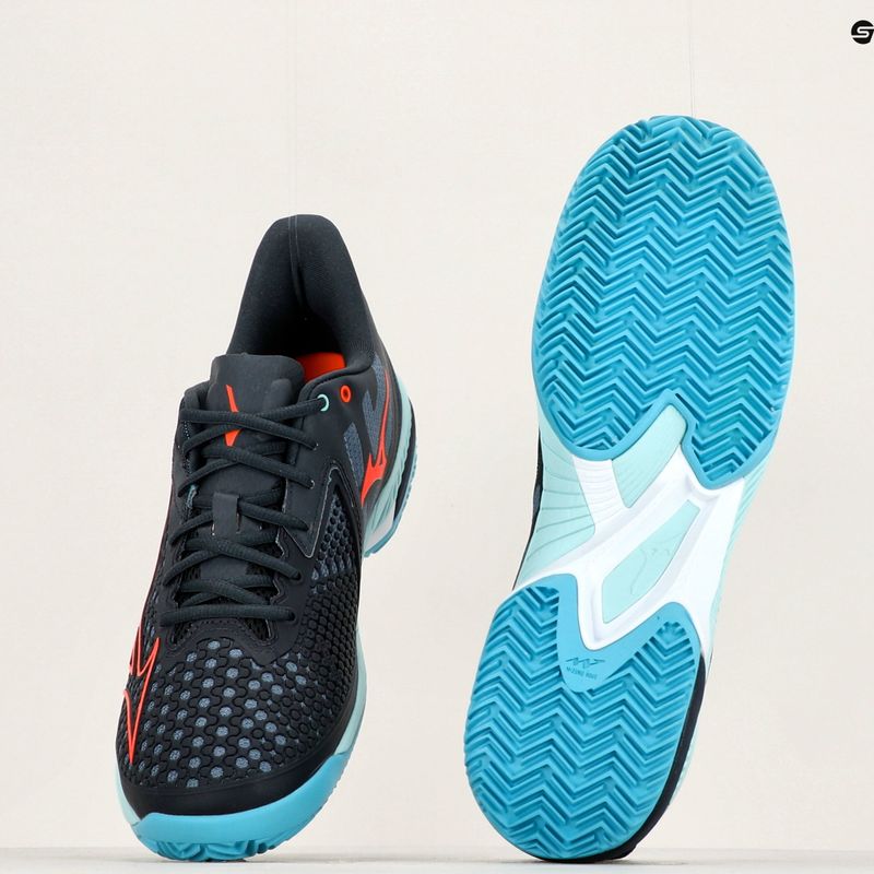 Pánska tenisová obuv Mizuno Wave Exceed Tour 5 CC collegiate blue/soleil/tanager turquoise 11