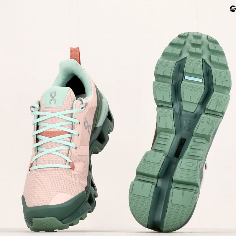 Dámske trekové topánky On Cloudwander Waterproof pink-green 7398278 11
