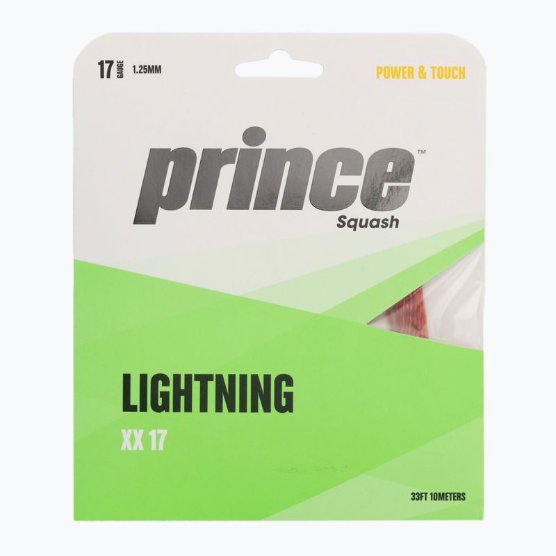 Squashové struny Prince Lightning XX 17 set červené