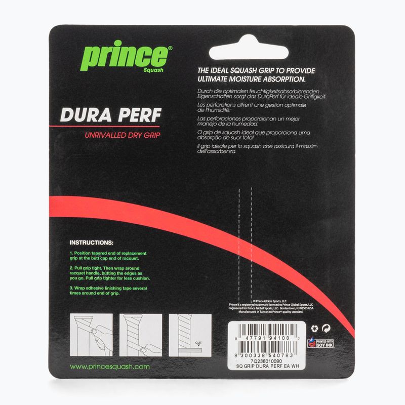 Obal na squashovú raketu Prince Dura Perf white 2