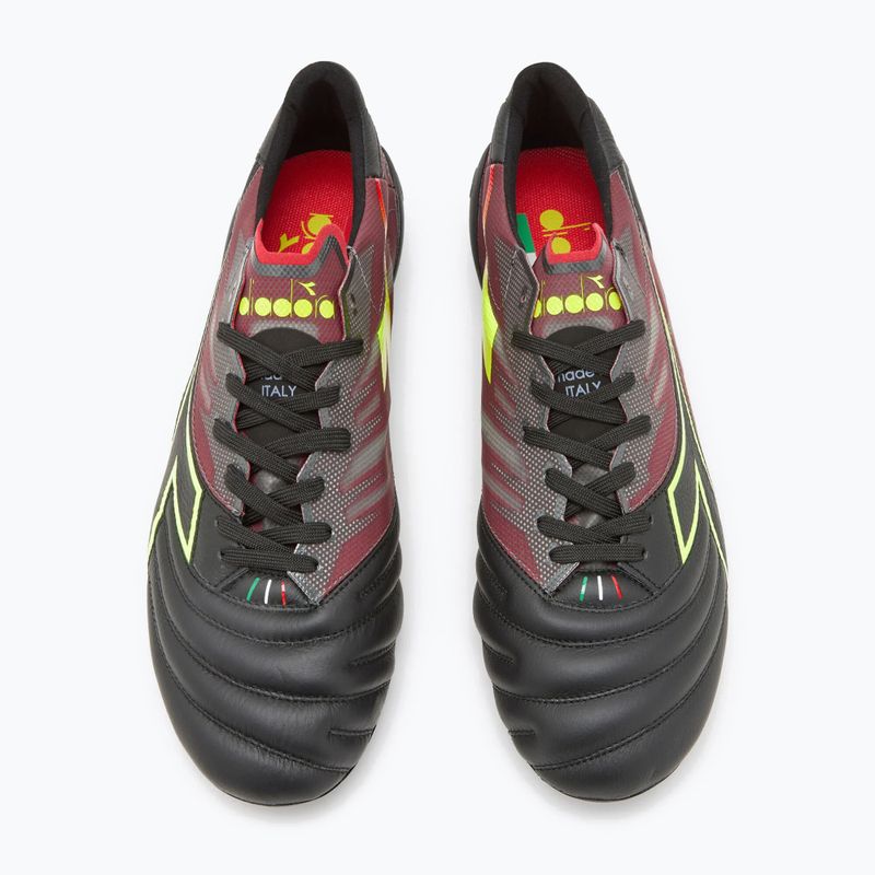 Pánske futbalové kopačky Diadora Brasil Elite Veloce ITA LPX black and bordó DD-101.178785-D0136-43 12