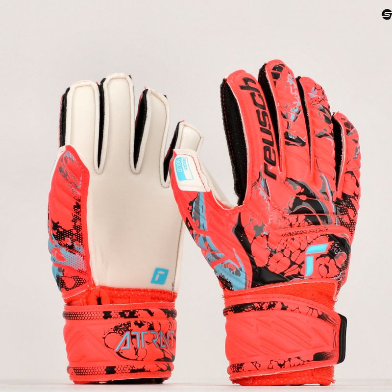 Detské brankárske rukavice Reusch Attrakt Solid Finger Support Junior červené 5372510-3334 7
