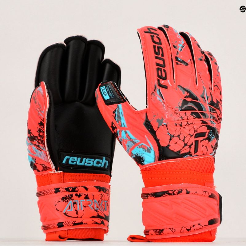 Detské brankárske rukavice Reusch Attrakt Silver Roll Finger Junior Red 5372217-3333 9