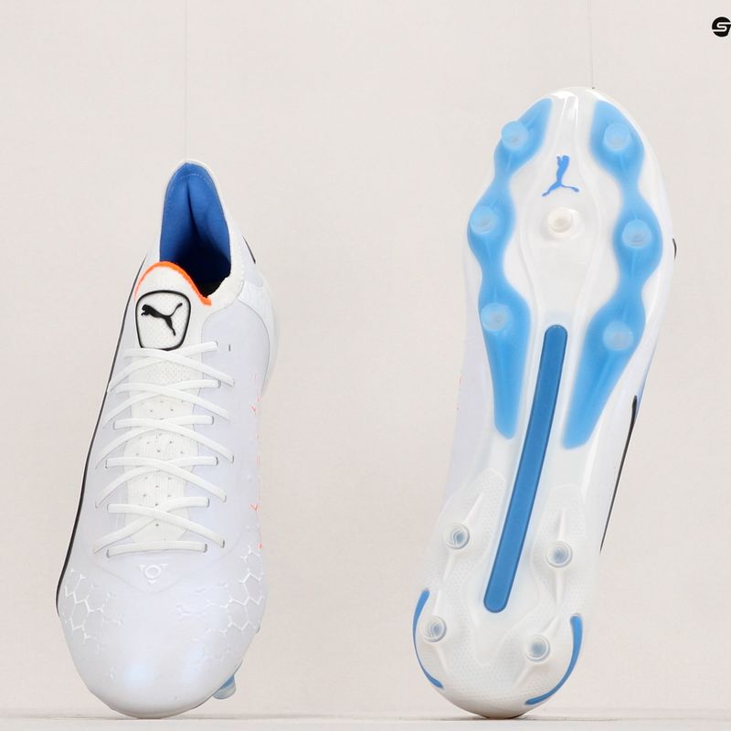PUMA King Ultimate FG/AG pánske kopačky puma white/puma black/blue glimmer/ultra orange 19