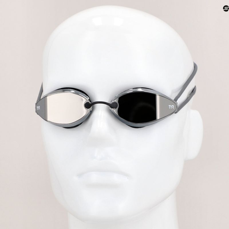 Plavecké okuliare TYR Tracer-X Racing Mirrored čierno-strieborné LGTRXM_43 9