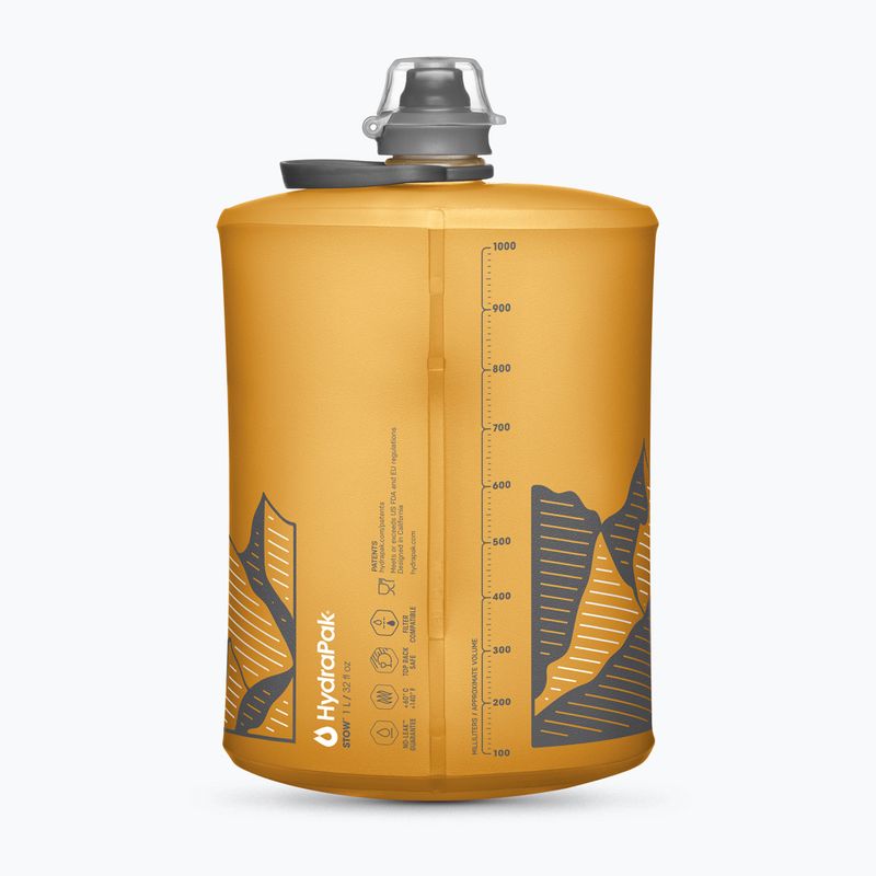 Turistická fľaša HydraPak Stow 1000 ml golden yellow 2