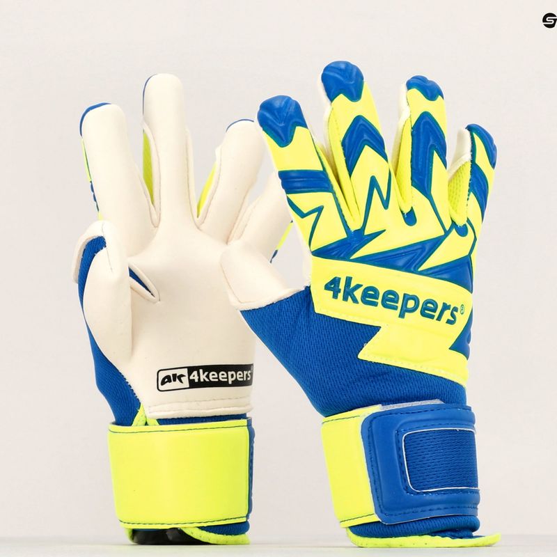 Detské brankárske rukavice 4Keepers Equip Breeze Nc Jr modro-zelené EQUIPBRNCJR 8
